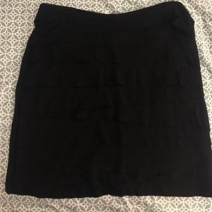 Banana Republic Ruffle Black Skirt